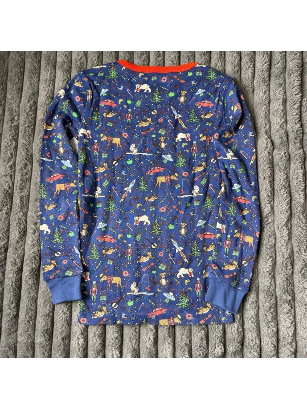 NWT J. Crew crewcuts Navy Winter Print Kids Pajama Set Size 10